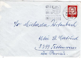 54348 - Bund - 1965 - 20Pfg Bach EF A Bf FLENSBURG - RUM-STADT FLENSBURG -> Tettenweis - Vinos Y Alcoholes