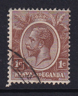 Kenya & Uganda: 1922/27   KGV    SG76    1c   Pale Brown    Used - Kenya & Oeganda