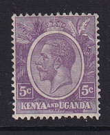 Kenya & Uganda: 1922/27   KGV    SG77a    5c   Bright Violet    MH - Kenya & Ouganda