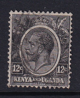 Kenya & Uganda: 1922/27   KGV    SG81    12c   Jet Black    Used - Kenya & Oeganda