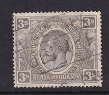 Kenya & Uganda: 1922/27   KGV    SG90    3/-   Brownish Grey  Used - Kenya & Ouganda