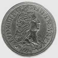 (France) Jeton Monétaire : Avers : « LOUIS XIV D G FR ET NAV REX 1690 » - Revers : « IMP CHRS REGN VINC" - Royaux / De Noblesse