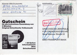 54354 - Berlin - 1979 - 40Pfg Belvedere EF A Kte BERLIN - GRUENE WOCHE ... -> Frankfurt, M. 60Pfg Nachgebuehr - Cartas & Documentos