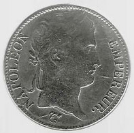 (France) Jeton Monétaire : Avers « NAPOLEON EMPEREUR » - Revers « EMPIRE FRANCAIS/5 FRANCS/18012 H - Monarchia / Nobiltà