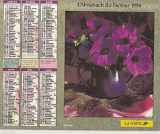 Calendrier De La Poste, Almanach Du Facteur : 1992, Côte D'Or, Pots De Fleurs - Tamaño Grande : 1991-00