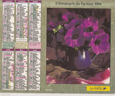 Calendrier De La Poste, Almanach Du Facteur : 1992, Côte D'Or, Pots De Fleurs - Grand Format : 1991-00