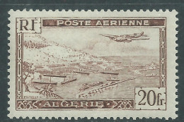 Algérie P. A. N° 4A  XX  Avion Survolant La Rade D'Alger, 20 F Brun Variété Type II Sans Charnière, TB - Airmail