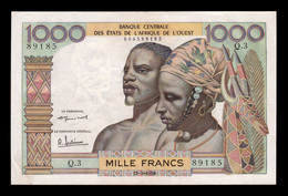Estados De África Occidental 1000 Francs 1959 Pick 4 EBC/SC XF/UNC - West African States
