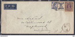 Brief Van Calcutta Naar New Jersey - Storia Postale