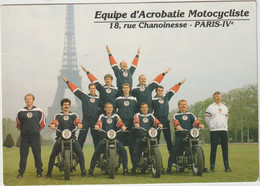 DAV : Sport  Moto : Paris 4 Em : équipe D ' Acrobatie Motocycliste , Tour Eiffel - Sport Moto