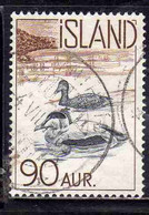 ISLANDA ICELAND ISLANDE 1959 1960 EIDER DUCKS 90a USED USATO OBLITERE' - Gebraucht