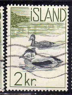 ISLANDA ICELAND ISLANDE 1959 1960 EIDER DUCKS 2k USED USATO OBLITERE' - Oblitérés