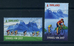 Norway 2017 - World Cycling Championships, Bergen, Set Of 2, Used Stamps. - Usados