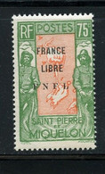 SAINT PIERRE ET MIQUELON FRANCE LIBRE 286 LUXE NEUF SANS CHARNIERE - Unused Stamps