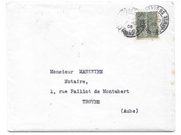 Env. 1905 - Perf. AM 131 Sur Semeuse 15c - Indlce E 7 (ANCOPER) + Correspondance - Lettres & Documents