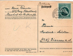 54454 - Deutsches Reich - 1944 - 6Pfg Grosser Preis Von Wien EF A Kte BERGISCH GLADBACH -> Diessen - Hippisme