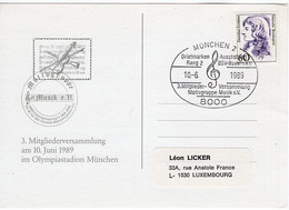 54459 - Bund - 1989 - 60Pfg Erxleben EF A Kte MUENCHEN - ... MOTIVGRUPPE MUSIK -> Luxemburg - Musique