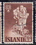 ISLANDA ICELAND ISLANDE 1960 THE OUTLAW BY EINAR JONSSON 2.50k USED USATO OBLITERE' - Gebraucht