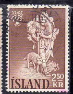 ISLANDA ICELAND ISLANDE 1960 THE OUTLAW BY EINAR JONSSON 2.50k USED USATO OBLITERE' - Used Stamps
