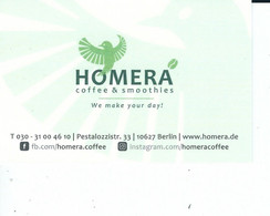 Visitenkarte Café Homera Berlin - Visiting Cards
