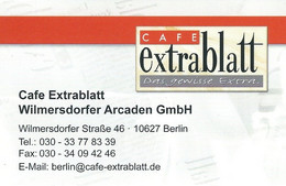 Visitenkarte Café Extrablatt Berlin - Visiting Cards