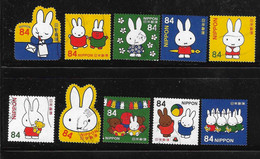 Japan 2019 Miffy Rabbit Complete Set Used - Used Stamps