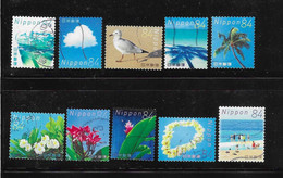 Japan 2020 Summer Birds Coconut Tree Beach Flowers Complete Set Used - Used Stamps