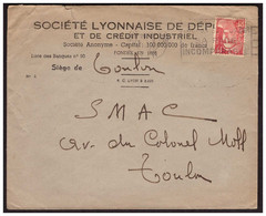 Gandon N° 813 Perf. S L Sur Lettre De TOULON Pour TOULON Du 5.5.49. - Cartas & Documentos