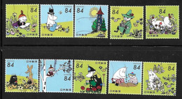 Japan 2021 Cartoon Moomin Complete Set Used - Used Stamps