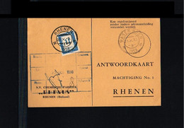 1959 - Netherlands Reply Card - 11ct Postage Due [A86_039] - Tasse
