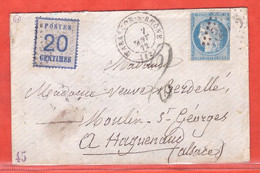 FRANCE OCCUPATION ALLEMANDE LETTRE MIXTE DE 1872 DE TARASCON POUR HAGUENAU - War 1870