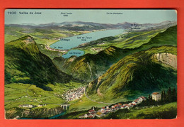 ZTZ-13 Panorama Du Lac De Joux Depuis Vallorbeb Le Pont  Charbonnières Lac Brenet.  Phototypie 7930 Circulé 1917 - Vallorbe