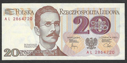 Polonia - Banconota Non Circolata FdS Da 20 Zloty P-149b - 1982 #19 - Polonia