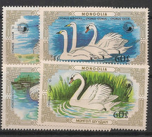 MONGOLIA - 1987 - N°Yv. 1519 à 1522 - Cygnes - Série Complète - Neuf Luxe** / MNH / Postfrisch - Swans