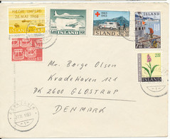 Iceland Cover With More Topic Stamps Sent To Denmark 27-11-1969 - Cartas & Documentos