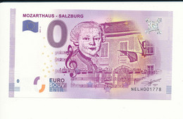 Billet Souvenir - 0 Euro - NELH - 2017-2 - MOZARTHAUS - SALZBURG - N° 1778 - Lots & Kiloware - Banknotes