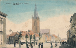 EECLOO  EEKLO  -  DE MARKT - VUE GENERALE DU MARCHE - KLEUR   -   MOOIE STAAT  1906    2 SCANS - Eeklo