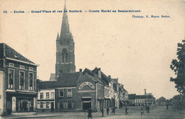 EECLOO  EEKLO  - GROOTE MARKT EN BOULARDSTRAAT    -   MOOIE STAAT  1907    2 SCANS - Eeklo