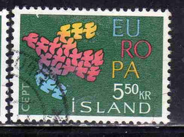 ISLANDA ICELAND ISLANDE ISLAND 1961 EUROPA CEPT UNITED 5.50k  USED USATO OBLITERE' - Gebraucht