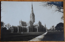 Carte-photo De La Cathédrale De Salisbury / Salsbury Cathedral Original Photography Post-card - (n°24342) - Salisbury