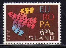 ISLANDA ICELAND ISLANDE ISLAND 1961 EUROPA CEPT UNITED 6k  USED USATO OBLITERE' - Used Stamps