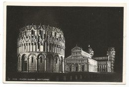 AC1915 Pisa - Battistero Cattedrale Torre Pendente - Piazza Duomo - Notte Notturno Nuit Night Nacht / Viaggiata 1952 - Pisa