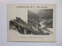 B0090d - Image Chromo CHOCOLAT KLAUS Chemin De Fer Du Gotthard Gothard - Chocolat