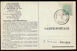 Carte Postale. Belgique. Timbre 5 Centimes Albert Croix-rouge Sur Carte Baarle Duc Hertog. 14-15-19-VI-1915. Etat Moyen. - Other & Unclassified