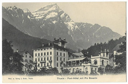 THUSIS: Post-Hotel Mit Piz Beverin ~1910 - Bever