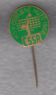 Official Enamel Badge Pin Volleyball World Championship Cup WC CSSR 1966 - Voleibol