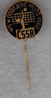 Official Enamel Badge Pin Volleyball World Championship Cup WC CSSR 1966 - Volleyball