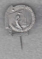 RARE Official  Badge Pin I Volleyball World Championship Cup WC CSSR Prague Praha 1949 - Volleybal