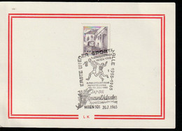 Carte Postale. Autriche. Timbre 1965. Vienne. Première Salle De Sport Viennoise. Exposition Philatélique. Etat Moyen. - Abarten & Kuriositäten