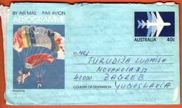 Australia / Aerogramme 40 C / Parachuting - Aerogramme